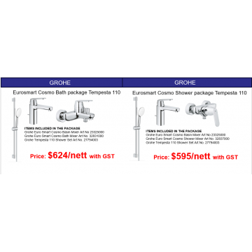 Grohe Eurosmart Cosmo Exposed bundle